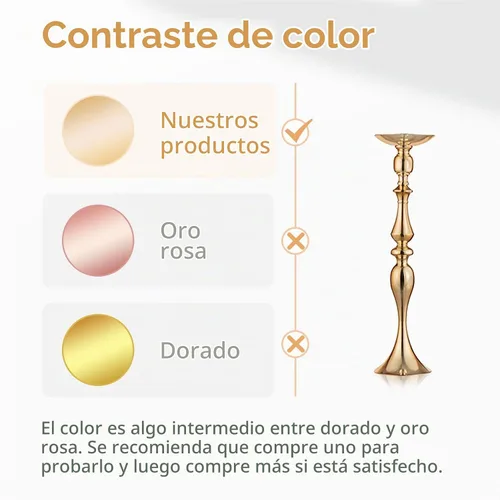 Vista 6 de Nuptio Jarrones para centros de mesa de oro jarrones de mesa de boda para mesas versátiles arreglos de flores de metal para bodas, fiestas y cenas