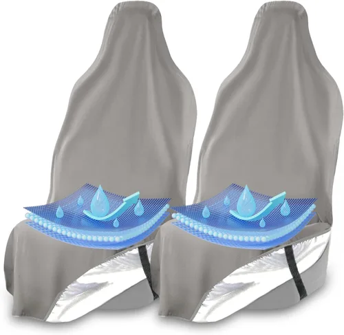 Vista 12 de EliteSport - Funda de asiento delantero, ajuste universal, impermeable, resistente al sudor, resistente al olor y lavable a máquina, protector