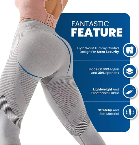 Vista 5 de Leggings de yoga de cintura alta para entrenamiento control de abdomen pantalones de yoga a prueba de sudor pantalones de yoga de nailon y elastano