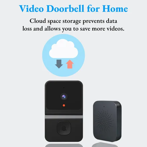Vista 7 de Timbre de video 1080P, cámara de 2.4G con timbre, visión nocturna, lente gran angular HD, almacenamiento en la nube, audio de 2 vías, cámara