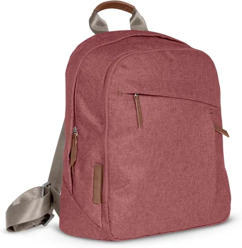 Vista 15 de UPPAbaby Mochila cambiador - Bolsillo para botella y portátil, funda para carrito - Ada Ada-sand Melange Cuero Castaño