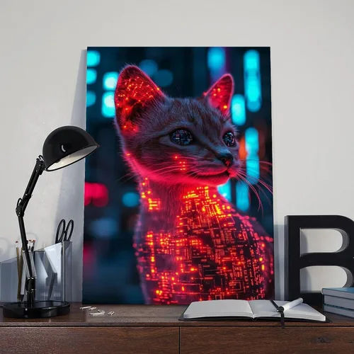 Vista 8 de Vaporwave Retro Futuristic Wall Art – Neon Cityscape Print – 80s Synthwave Aesthetic Poster for Bedroom & Office Decor Modern Wall Prints Abstract