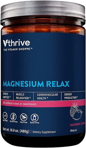 Vista 6 de Vthrive El polvo relajante de magnesio apoya el alivio del estrés, la relajación muscular y la calidad del sueño mejorada para la calma