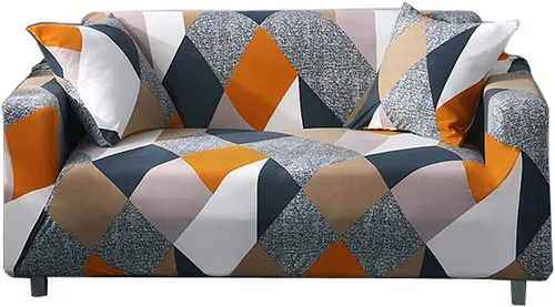 Vista 16 de HOOBUY Funda de sofá estampada, Funda elástica para sillón, funda de sofá biplaza con patrones para sillón con cojines de 2 plazas, Juego de sofá Bd