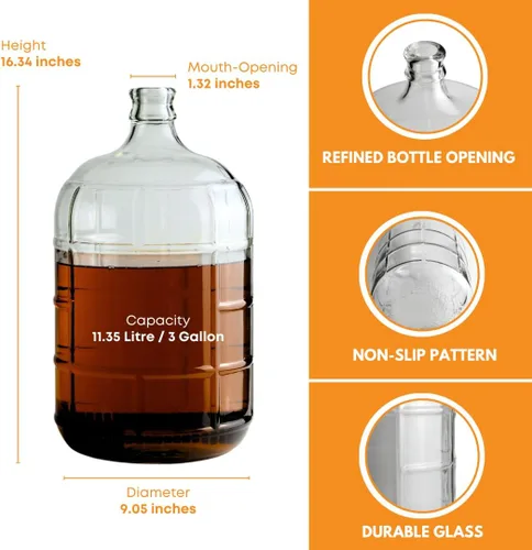 Vista 3 de E.C. Kraus - Carboy de cristal (3 galones)