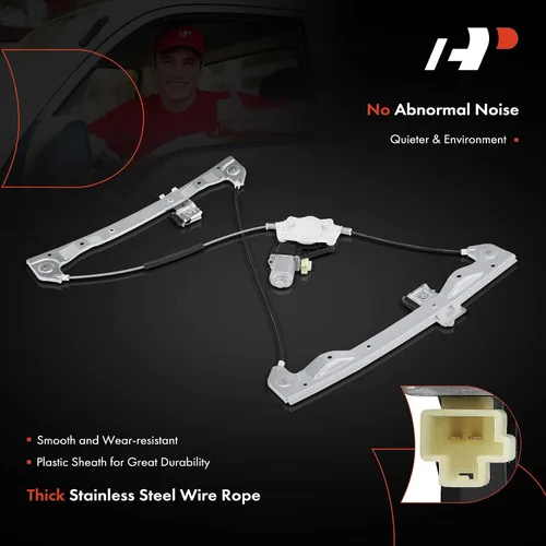 Vista 5 de A-Premium Regulador de Ventana Eléctrico Delantero Derecho con Motor Compatible con Ford Fusion 2006-2012 y Mercury Milan 2006-2011, Sedán, Lado