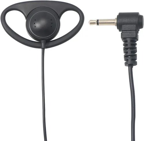 Vista 2 de Auricular de 0.138 in solo escucha, gancho de goma suave en forma de D, auricular de 1 pin para radios bidireccionales, micrófonos de altavoz