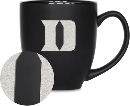Vista 49 de Rico Industries - Taza de cerámica mate negra con grabado láser estándar de 15oz para NCAA (escuelas T & U) - Para bebidas calientes o frías