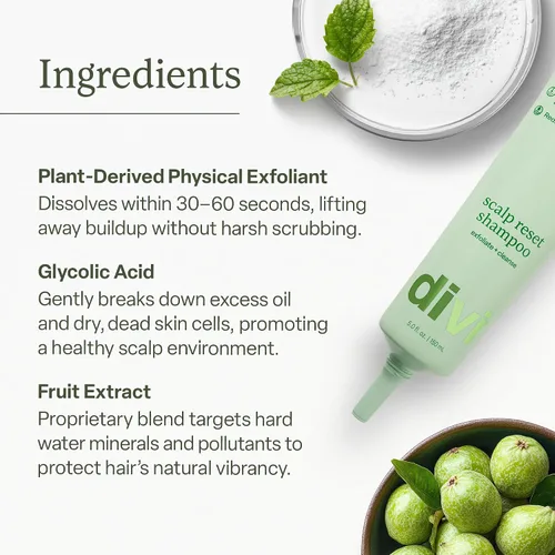 Vista 6 de Divi Clarifying Scalp Reset Shampoo and Whipped Repair Treatment Mask Set, limpieza profunda, control de aceite, reparación de bonos
