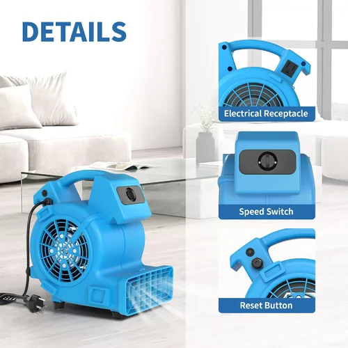 Vista 13 de Bestronair Ventilador del movimiento del aire, secador de piso de alta