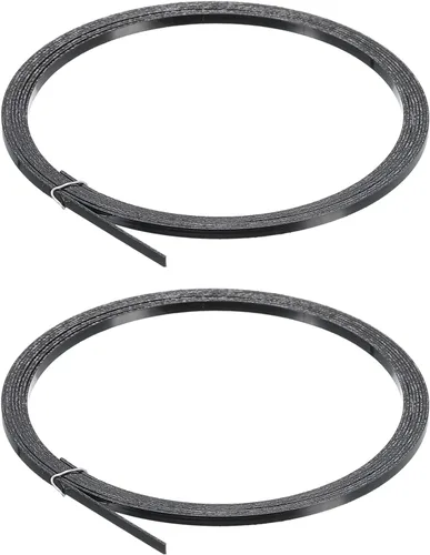 Vista 14 de MECCANIXITY Banda decorativa de plástico para guitarras 1650x1x0.5mm para guitarras acústicas y clásicas, negras, pack de 2 Negro