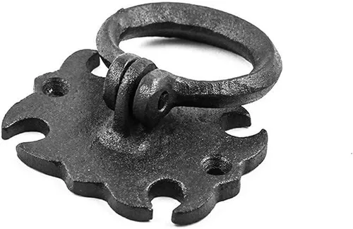 Vista 5 de Renovators Supply Manufacturing Manijas de Gabinete de 3 pulgadas de Hierro Forjado Negro Tiradores de Cajón Manijas Antiguas de Gabinete de Cocina