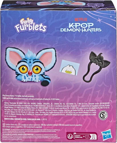 Vista 11 de KPop Demon Hunters Furby Furblets Derpy Tiger, juguete electrónico coleccionable de 3 pulgadas