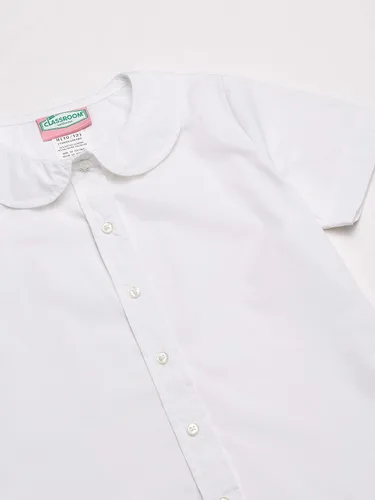 Vista 2 de CLASSROOM, Blusa de cuello Peter Pan de manga corta para niña