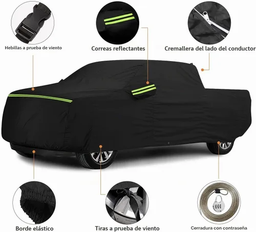 Vista 2 de Funda impermeable para automóvil Dodge Ram 1500 Crew Cab 1998-2022 de 5.5 pies, cubierta de camión de cama corta de 5.5 pies, fundas de automóvil