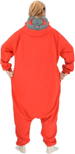 Vista 7 de Adult Cartoon Orangtan Onesie Costume Animal Cosplay Homewear Pajamas Sleepwear for Women and Men