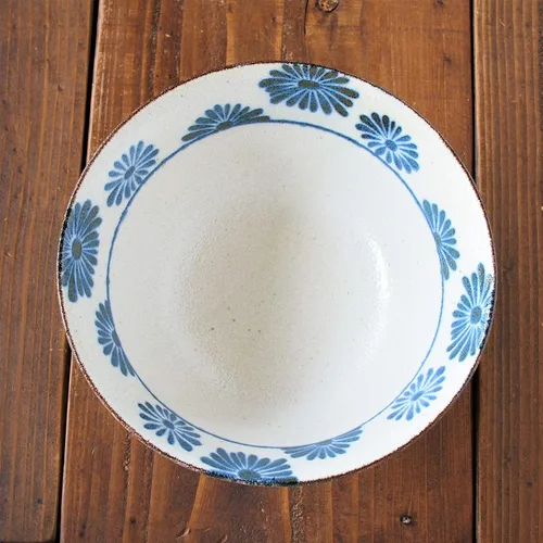 Vista 8 de Minorutouki mino ware PAIKAJI cuenco de fideos antitipo flor φ7.2×H3.6in 16.58oz