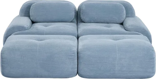 Vista 18 de Sofá comprimido moderno de espuma viscoelástica de 82 pulgadas, sofás seccionales grandes de 2 plazas para sala de estar, sofá modular Cloud que