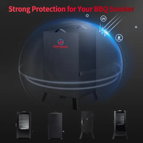 Vista 7 de Comnova - Funda para ahumador eléctrico de 30 pulgadas, 600D, fundas para ahumadores para ahumadores Masterbuilt resistente al agua de servicio