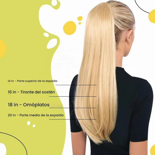 Vista 6 de RUNATURE - Extensión de cola de caballo de 16 pulgadas, 2.82 oz, #18P613, reflejos rubios B-05-#18P613