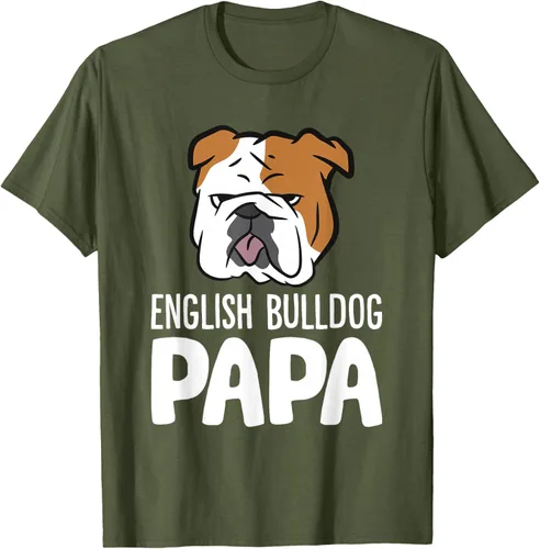Vista 54 de Camiseta divertida de Bulldog Inglés para papá dueño de perro, Negro