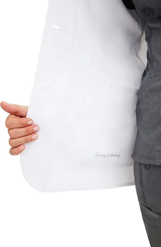 Vista 4 de Healing Hands White Lab Coat 5 Pocket 5160 Flo Full Sleeve Women's Consult Lab Coat The White Coat Minimalist Collection