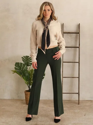 Vista 69 de Design by Olivia Pantalones de oficina de corte holgado para mujer