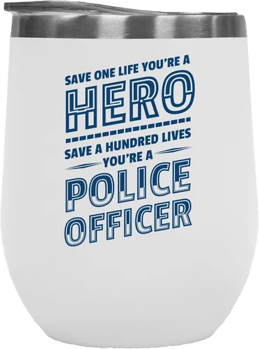 Vista 8 de You're a Police Officer Hero Coffee & Tea Mug Cup or Cool Cop Stuff - 12oz Wine Tumbler Stainless Steel