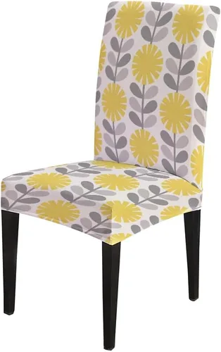 Vista 280 de CAPSCEOLL Christmas Dining Chair Covers,Snowflakes Festive Winter Pattern Stretch Chair Covers for Dining Room Set of 2 Washable Spandex Parson