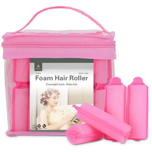 Vista 9 de 60 Piezas Rodillos de Espuma para Cabello - Rizadores Suaves para Dormir para Peinado del Cabello (0.59 pulgadas, Rosa)