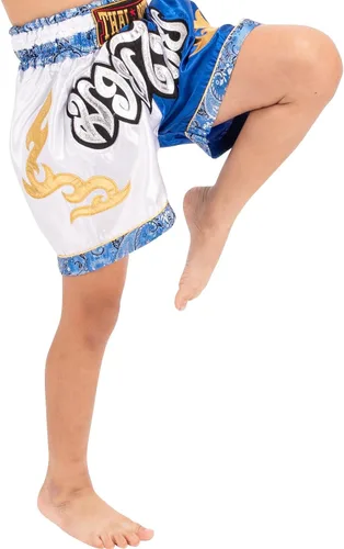Vista 8 de MUAY NATION Muay Thai - Pantalones cortos para niños (2 años a 12 años) para niñas y niños, para kickboxing y artes marciales mixtas