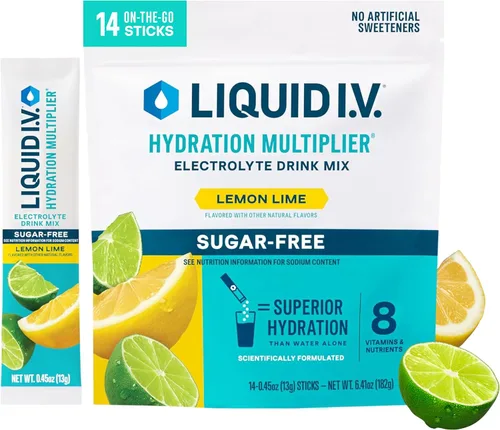 Vista 12 de Liquid I.V. Electrolitos de hidratación sin azúcar, uva verde, 14