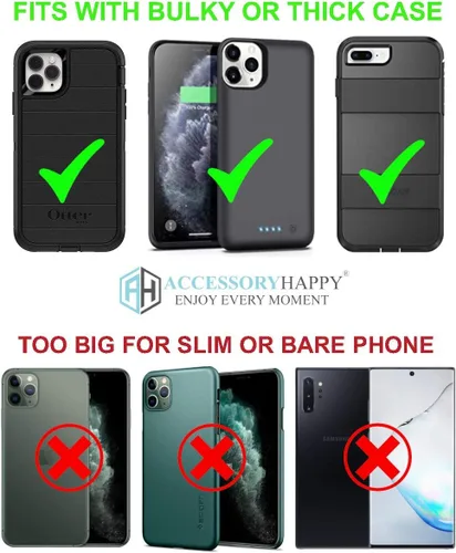 Vista 2 de Funda de nailon para cinturón de teléfono celular de grado militar para Android Samsung iPhone 16, 16 Pro, 15, 15 Pro, 14, 14 Pro, 13 Pro, 12, 12