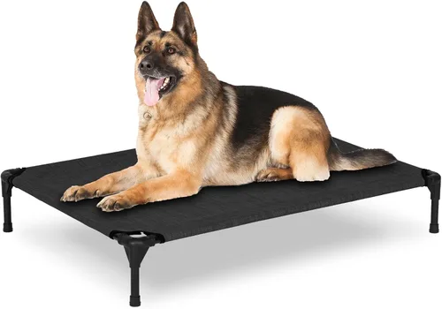 Vista 8 de Cama Elevada para Perros para Exteriores, Catre Elevado para Perros Medianos con Malla Lavable, Cuna Refrescante para Mascotas a Prueba de Mordidas