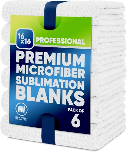 Vista 11 de Microfiber Wholesale Sublimation Blanks - Toallas de microfibra de 16 x 24 pulgadas, tejido de gofre prémium para cocina, espacios en blanco