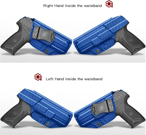 Vista 2 de Amberide IWB Kydex Holster for Ruger Security-9, Concealed Carry, No Optic/No Laser, Adjustable Cant, Posi-Click Retention, Made in USA