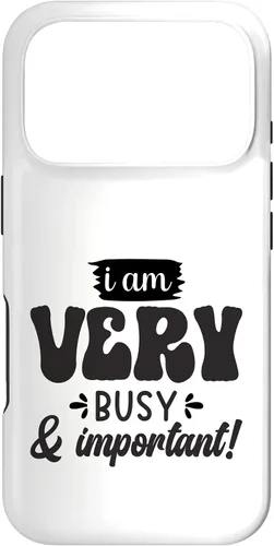 Vista 30 de Very Busy & Important Retro Groovy Text Design Case for iPhone 17