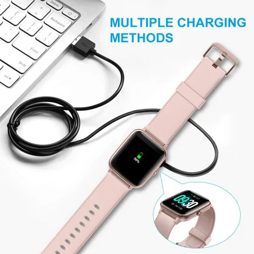 Vista 7 de Lamshaw Compatible con el cargador de reloj inteligente LIGE K57, cable de carga USB magnético de repuesto compatible con relojes inteligentes Negro