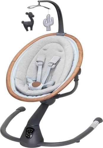 Vista 14 de Maxi-Cosi Cassia Columpio Inteligente para Bebés para Infantes, Columpio Portátil Plegable con Música, Rotación de 360°, 5 Velocidades, 12 Melodías