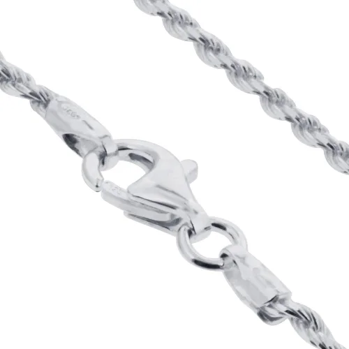 Vista 6 de Gem Avenue Tobillera de plata de ley 925 para mujer con un cierre seguro de langosta y cadena de pie de cuerda de 0.069 pulgadas, elige entre