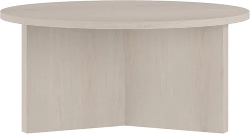 Vista 6 de Henn&Hart Mesa de centro escandinava de 36", color blanco haya Aliso Blanco