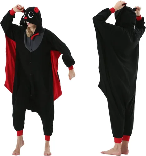 Vista 2 de SimZoo Pijama de animal para adultos, disfraz de una sola pieza para Bate
