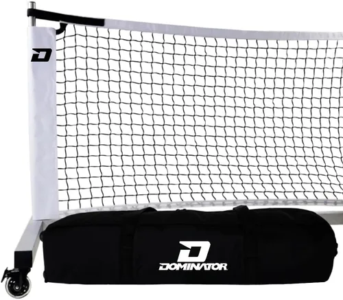 Vista 6 de Dominator Red de pickleball portátil estándar – Red de pickleball para interiores y exteriores – Red de pickleball compatible con USAPA – Sistema