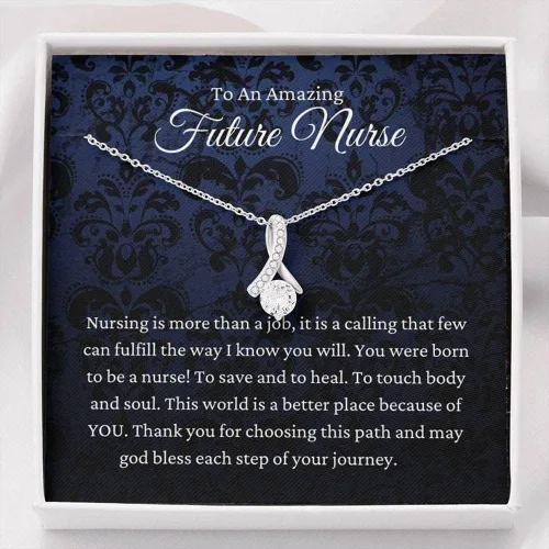 Vista 3 de Collar de amiga, regalos de estudiante de enfermería para futuras enfermeras, regalos de escuela de enfermería, nuevo regalo de collar de enfermera