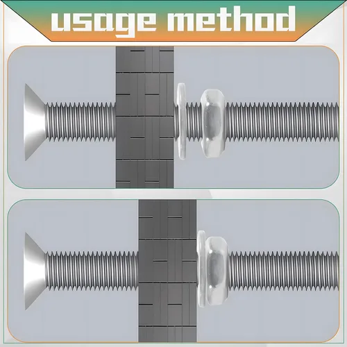 Vista 5 de #6-32 - 240 piezas de cabeza avellanada plana Phillips Cross Tornillo 304 de acero inoxidable 304 tornillos y tuercas hexagonales Kit Phillips Drive