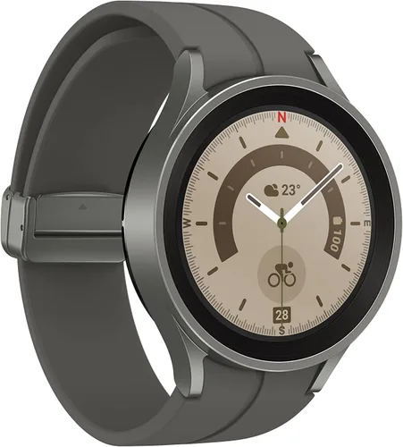 Vista 8 de SAMSUNG Reloj inteligente Galaxy Watch 5 Pro LTE de 1.772 in con rastreador de cuerpo, salud, fitness y sueño, batería mejorada, cristal de zafiro