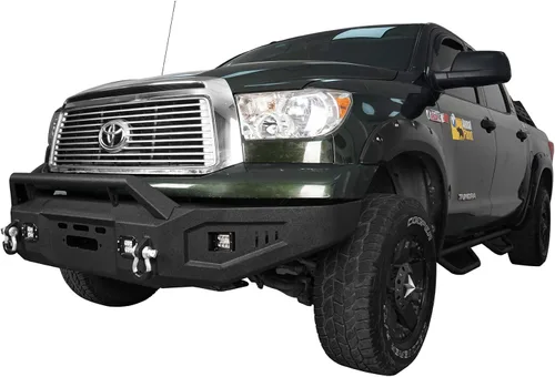 Vista 5 de Tundra parachoques delantero con placa de cabrestante para camioneta Toyota Tundra 2007 2008 2009 2010 2011 2012 2013