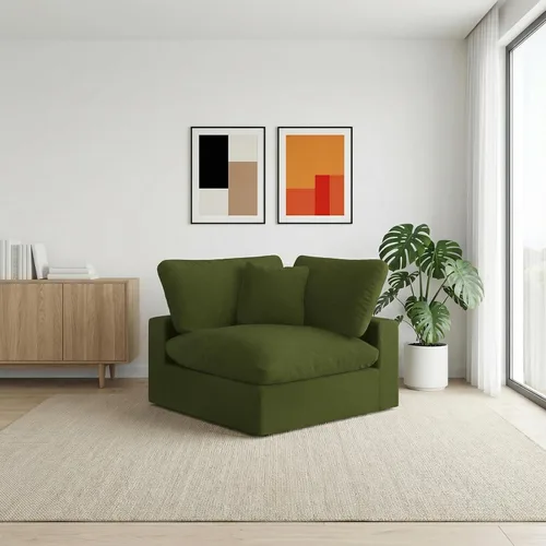 Vista 41 de Sofá modular modular con asiento profundo extra cómodo, sofás modernos negros para sala de estar, apartamento, oficina, espacio pequeño