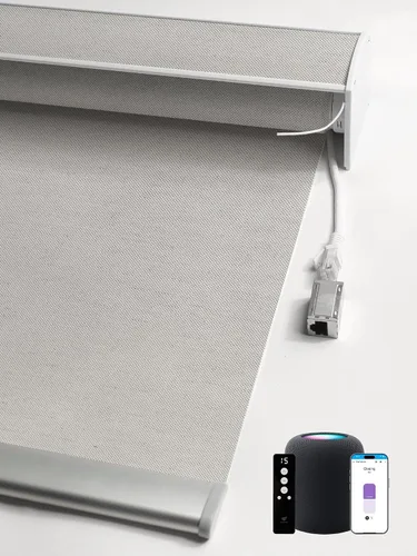 Vista 32 de SmartWings Persianas enrollables PoE, 1% de apertura, color beige Aventus 1% Apertura Beige
