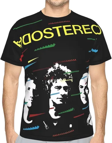 Vista 4 de Soda Music and Stereo - Camiseta de manga corta para hombre, unisex, casual, transpirable, camiseta